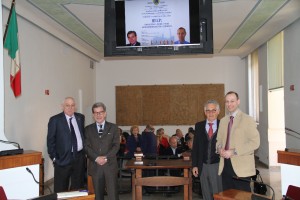 Arzachena 28-03-2015 Aula Consiliare - da sinistra Fiorenzo Melis, Guido Cogotti, Pier Sesto Demuro, Roberto Muller